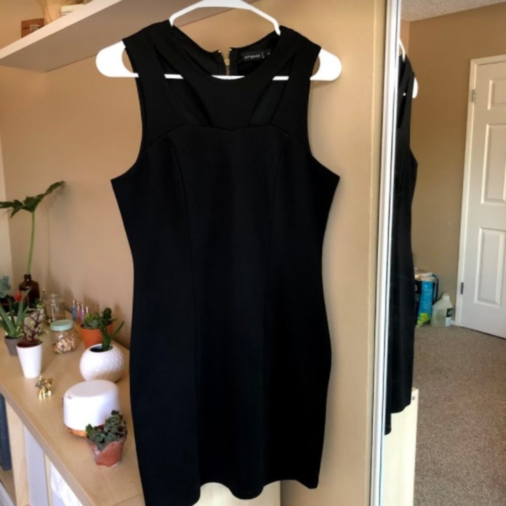 Little Black Dress with front cut outs